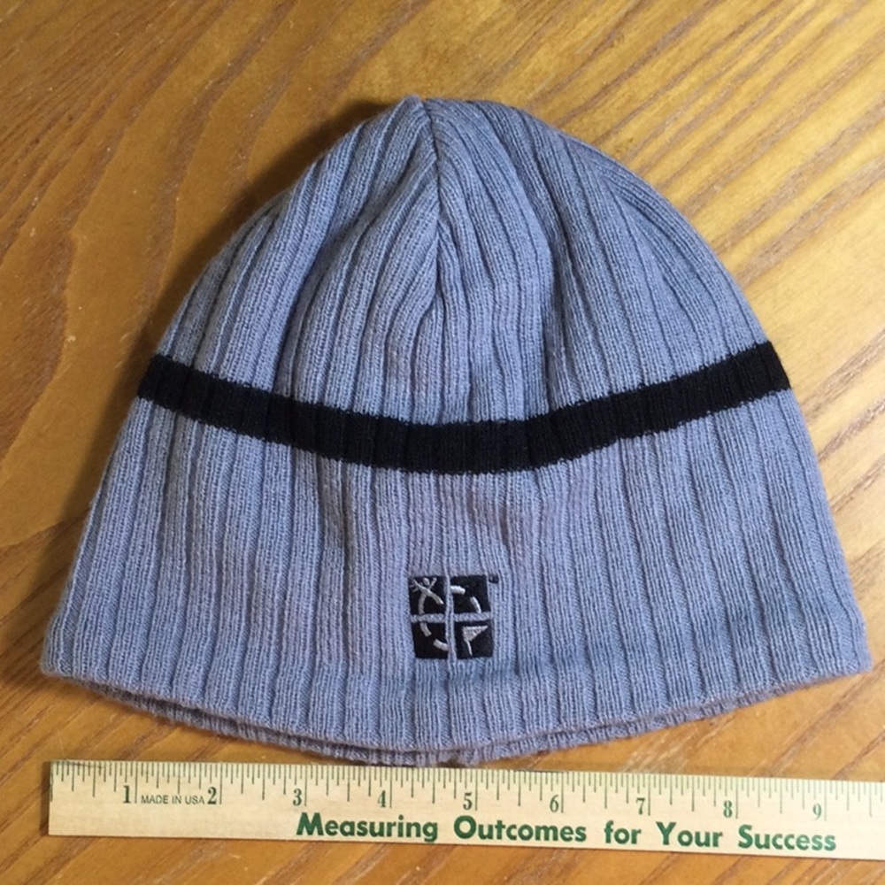 Geocaching Knit and Fleece Hat, grey/black, adult - Picture 3 of 7